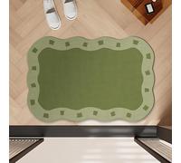 Lhayeu Absorbent Floor Rug with Decorative Shapes, Diatomaceous Earth Non-Slip Pad 3.5mm/0.2in Thick for Indoor 24x36x0.2in/60x90x0.35cm