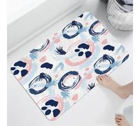 Lhayeu Comfortable Loofah Fiber Bath Rug, Non-Slip Abstract Design Floor Mat for Bathroom & Kitchen 1.3x2ft/16x24in/40x60cm