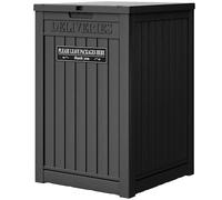 LHBGO 48 Gallon Resin Package Delivery Box for Outside, Storage Box with Lockable Secure, Large Double-Wall Resin Outdoor Package Delivery and Waterproof Deck Box