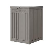 LHBGO Package Delivery Box for Outside, 48 Gallon Storage with Lockable Secure Design, Large Resin Outdoor Package Drop Cabinet