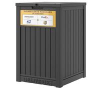 LHBGO Package Delivery Box for Outside with Sign, 48 Gallon Storage with Lockable Secure, Large Double Wall Resin Outdoor Package Delivery Waterproof