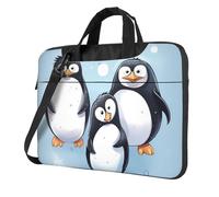 LHBWCVN 3 In 1 Laptop Bag 14 inch Computer Briefcase for Men Women, Cute Penguins Laptop Shoulder Bag Office Work Bags