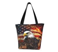 LHBWCVN American Flag Fire Tote Bag for Women Top-Handle Purse Large Shoulder Hobo Bags Casual Handbags Aesthetic Shopping Bag Reusable Grocery Bag Zipper Work Bag Travel Beach Bag
