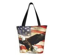 LHBWCVN American Flag Tote Bag for Women Top-Handle Purse Large Shoulder Hobo Bags Casual Handbags Aesthetic Shopping Bag Reusable Grocery Bags Zipper