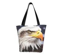 LHBWCVN Bald eagle Tote Bag for Women Top-Handle Purse Large Shoulder Hobo Bags Casual Handbags Aesthetic Shopping Bag Reusable Grocery Bag Zipper Work Bag Travel Beach Bag