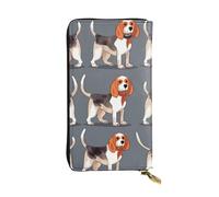 Lhbwcvn Beagle Wallet For Women Men Clutch Rfid Blocking Leather Wallets Large Capacity Purse Credit Card Holder Money Case With Zipper Phone Holder Long Travel Purse, Black, One Size