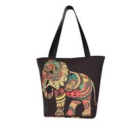 LHBWCVN Beautiful Elephant Tote Bag for Women Top-Handle Purse Large Shoulder Hobo Bags Casual Handbags Aesthetic Shopping Bag Reusable Grocery Bag Zipper Work Bag Travel Beach Bag
