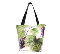 LHBWCVN Beautiful grape leaves Tote Bag for Women Top-Handle Purse Large Shoulder Hobo Bags Casual Handbags Aesthetic Shopping Bag Reusable Grocery Bag Zipper Work Bag Travel Beach Bag