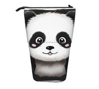 LHBWCVN Black and White Panda Cosmetics Bag Standing Pencil Case Telescopic Pencil Bag Portable Pencil Holder Cute Stand up Pencil Pouch for Women Men Travel Coin Pouch Purse
