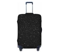 LHBWCVN black glitter Luggage Cover for Suitcase Tsa Approved, Washable Suitcase Protector Fits 18-32 Inch Anti-scratch Suitcase Cover Carry on Luggage Sleeve Travel Baggage Cover, Black, XL