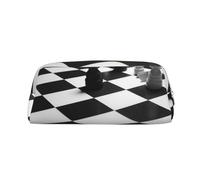 LHBWCVN Black White Chess Checkerboard Pencil Case Large Capacity Pencil Pouch Aesthetic Pen Bag Leather Makeup Bag for Women Men Travel Toiletry Bags Zipper Cosmetic Bag Wide-open Coin Pouch Purse
