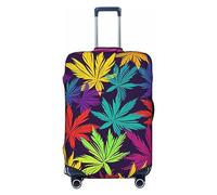 LHBWCVN Bright Colorful Weed Pattern Luggage Cover for Suitcase Tsa Approved, Washable Suitcase Protector Fits 18-32 Inch Anti-scratch Suitcase Cover Carry on Luggage Sleeve Travel Baggage Cover,