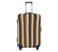 LHBWCVN Brown Stripe Luggage Cover for Suitcase Tsa Approved, Washable Suitcase Protector Fits 18-32 Inch Anti-scratch Suitcase Cover Carry on Luggage Sleeve Travel Baggage Cover, Black, L