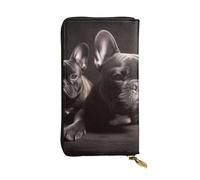 Lhbwcvn Bulldog Wallet For Women Men Clutch Rfid Blocking Leather Wallets Large Capacity Purse Credit Card Holder Money Case With Zipper Phone Holder Long Travel Purse, Black, One Size
