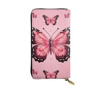 LHBWCVN Butterfly Pattern Wallet For Women Men Clutch Rfid Blocking Leather Wallets Large Capacity Purse Credit Card Holder Money Case With Zipper Phone Holder Long Travel Purse, Black, One Size
