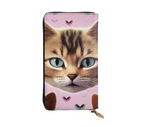 Lhbwcvn Carttoon Cat Wallet For Women Men Clutch Rfid Blocking Leather Wallets Large Capacity Purse Credit Card Holder Money Case With Zipper Phone Holder Long Travel Purse, Black, One Size