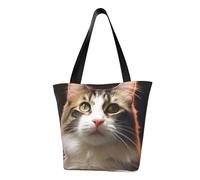 LHBWCVN cat Tote Bag for Women Top-Handle Purse Large Shoulder Hobo Bags Casual Handbags Aesthetic Shopping Bag Reusable Grocery Bag Zipper Work Bag Travel Beach Bag