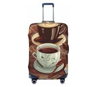 LHBWCVN Coffee and Sweets Sugar Chocolate Luggage Cover for Suitcase Tsa Approved, Washable Suitcase Protector Fits 18-32 Inch Anti-scratch Suitcase Cover Carry on Luggage Sleeve Travel Baggage Cover,