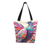 LHBWCVN Colorful Pigeon Tote Bag for Women Top-Handle Purse Large Shoulder Hobo Bags Casual Handbags Aesthetic Shopping Bag Reusable Grocery Bag Zipper Work Bag Travel Beach Bag