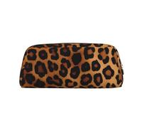 LHBWCVN Cool Cheetah Leopard Pencil Case Large Capacity Pencil Pouch Aesthetic Pen Bag Leather Makeup Bag for Women Men Travel Toiletry Bags Zipper Cosmetic Bag Wide-open Coin Pouch Purse, Gold, One