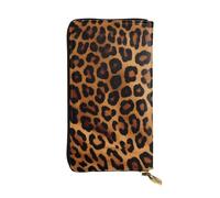 Lhbwcvn Cool Cheetah Leopard Wallet For Women Men Clutch Rfid Blocking Leather Wallets Large Capacity Purse Credit Card Holder Money Case With Zipper Phone Holder Long Travel Purse, Black, One Size