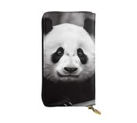 Lhbwcvn Cute Black And White Panda Wallet For Women Men Clutch Rfid Blocking Leather Wallets Large Capacity Purse Credit Card Holder Money Case With Zipper Phone Holder Long Travel Purse, Black, One