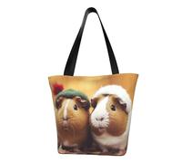LHBWCVN Cute Guinea Pigs Tote Bag for Women Top-Handle Purse Large Shoulder Hobo Bags Casual Handbags Aesthetic Shopping Bag Reusable Grocery Bag Zipper Work Bag Travel Beach Bag