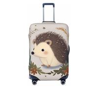 LHBWCVN Cute Little Hedgehog Luggage Cover for Suitcase Tsa Approved, Washable Suitcase Protector Fits 18-32 Inch Anti-scratch Suitcase Cover Carry on Luggage Sleeve Travel Baggage Cover, Black, M