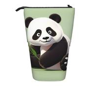 LHBWCVN Cute panda Cosmetics Bag Standing Pencil Case Telescopic Pencil Bag Portable Pencil Holder Cute Stand up Pencil Pouch for Women Men Travel Coin Pouch Purse