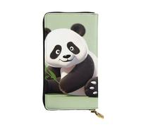 Lhbwcvn Cute Panda Wallet For Women Men Clutch Rfid Blocking Leather Wallets Large Capacity Purse Credit Card Holder Money Case With Zipper Phone Holder Long Travel Purse, Black, One Size