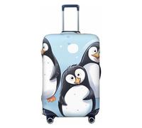 LHBWCVN Cute Penguins Luggage Cover for Suitcase Tsa Approved, Washable Suitcase Protector Fits 18-32 Inch Anti-scratch Suitcase Cover Carry on Luggage Sleeve Travel Baggage Cover, Black, S
