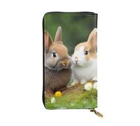 Lhbwcvn Cute Rabbits Wallet For Women Men Clutch Rfid Blocking Leather Wallets Large Capacity Purse Credit Card Holder Money Case With Zipper Phone Holder Long Travel Purse, Black, One Size