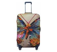 LHBWCVN Embroidery Colorful Butterfly Luggage Cover for Suitcase Tsa Approved, Washable Suitcase Protector Fits 18-32 Inch Anti-scratch Suitcase Cover Carry on Luggage Sleeve Travel Baggage Cover,