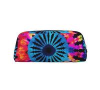 LHBWCVN Exotic Tribe Tie Dye Style Pencil Case Large Capacity Pencil Pouch Aesthetic Pen Bag Leather Makeup Bag for Women Men Travel Toiletry Bags Zipper Cosmetic Bag Wide-open Coin Pouch Purse, Gold