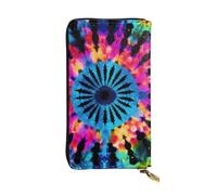 Lhbwcvn Exotic Tribe Tie Dye Style Wallet For Women Men Clutch Rfid Blocking Leather Wallets Large Capacity Purse Credit Card Holder Money Case With Zipper Phone Holder Long Travel Purse, Black, One