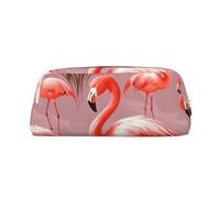 LHBWCVN Flamingo Pencil Case Large Capacity Pencil Pouch Aesthetic Pen Bag Leather Makeup Bag for Women Men Travel Toiletry Bags Zipper Cosmetic Bag Wide-open Coin Pouch Purse, Gold, One Size