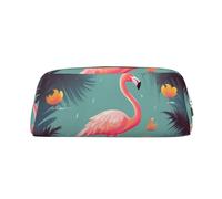 LHBWCVN Flamingo Pencil Case Large Capacity Pencil Pouch Aesthetic Pen Bag Leather Makeup Bag for Women Men Travel Toiletry Bags Zipper Cosmetic Bag Wide-open Coin Pouch Purse, Silver, One Size