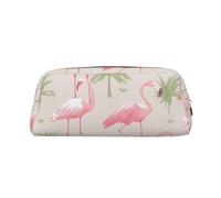 LHBWCVN Flamingos Pencil Case Large Capacity Pencil Pouch Aesthetic Pen Bag Leather Makeup Bag for Women Men Travel Toiletry Bags Zipper Cosmetic Bag Wide-open Coin Pouch Purse, Gold, One Size