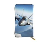 Lhbwcvn Flying Airplane Wallet For Women Men Clutch Rfid Blocking Leather Wallets Large Capacity Purse Credit Card Holder Money Case With Zipper Phone Holder Long Travel Purse, Black, One Size