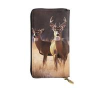 Lhbwcvn Free Deer Wallet For Women Men Clutch Rfid Blocking Leather Wallets Large Capacity Purse Credit Card Holder Money Case With Zipper Phone Holder Long Travel Purse, Black, One Size