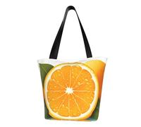LHBWCVN Fresh Orange Fruit Tote Bag for Women Top-Handle Purse Large Shoulder Hobo Bags Casual Handbags Aesthetic Shopping Bag Reusable Grocery Bag Zipper Work Bag Travel Beach Bag