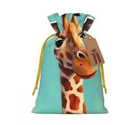 LHBWCVN - Funny Christmas Drawstring Gift Bags with Tags, Christmas Gift Bags with Yellow Christmas Ribbon, Reusable Cloth Gift Bag, Gift Bags for