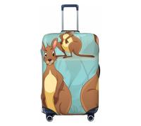 LHBWCVN Funny for Kangaroo Zoo Luggage Cover for Suitcase Tsa Approved, Washable Suitcase Protector Fits 18-32 Inch Anti-scratch Suitcase Cover Carry on Luggage Sleeve Travel Baggage Cover, Black, XL