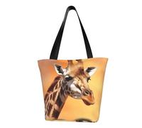 LHBWCVN Giraffe Tote Bag for Women Top-Handle Purse Large Shoulder Hobo Bags Casual Handbags Aesthetic Shopping Bag Reusable Grocery Bag Zipper Work Bag Travel Beach Bag