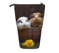 LHBWCVN guinea pigs Cosmetics Bag Standing Pencil Case Telescopic Pencil Bag Portable Pencil Holder Cute Stand up Pencil Pouch for Women Men Travel Coin Pouch Purse