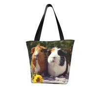 LHBWCVN Guinea Pigs Funny Tote Bag for Women Top-Handle Purse Large Shoulder Hobo Bags Casual Handbags Aesthetic Shopping Bag Reusable Grocery Bag Zipper Work Bag Travel Beach Bag