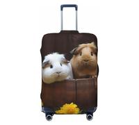 LHBWCVN guinea pigs Luggage Cover for Suitcase Tsa Approved, Washable Suitcase Protector Fits 18-32 Inch Anti-scratch Suitcase Cover Carry on Luggage Sleeve Travel Baggage Cover, Black, L