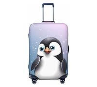 LHBWCVN I Love Penguins Luggage Cover for Suitcase Tsa Approved, Washable Suitcase Protector Fits 18-32 Inch Anti-scratch Suitcase Cover Carry on Luggage Sleeve Travel Baggage Cover, Black, L