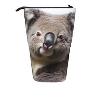 LHBWCVN Koala Bear Cosmetics Bag Standing Pencil Case Telescopic Pencil Bag Portable Pencil Holder Cute Stand up Pencil Pouch for Women Men Travel Coin Pouch Purse