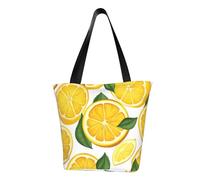 LHBWCVN Lemon Fruit Pattern Tote Bag for Women Top-Handle Purse Large Shoulder Hobo Bags Casual Handbags Aesthetic Shopping Bag Reusable Grocery Bag Zipper Work Bag Travel Beach Bag